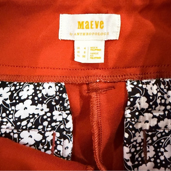Maeve Naomi Flare Burnt Orange / Terracotta Pants Size 0 - Picture 2 of 7